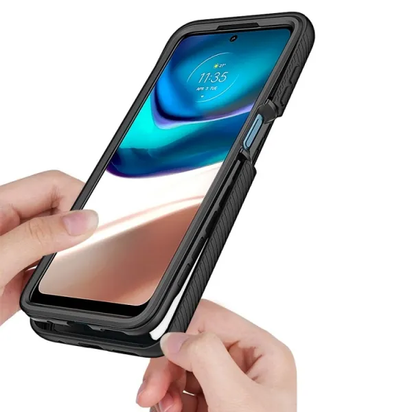 DUAL Obojstranný kryt pre Motorola Moto G42 tmavomodrý