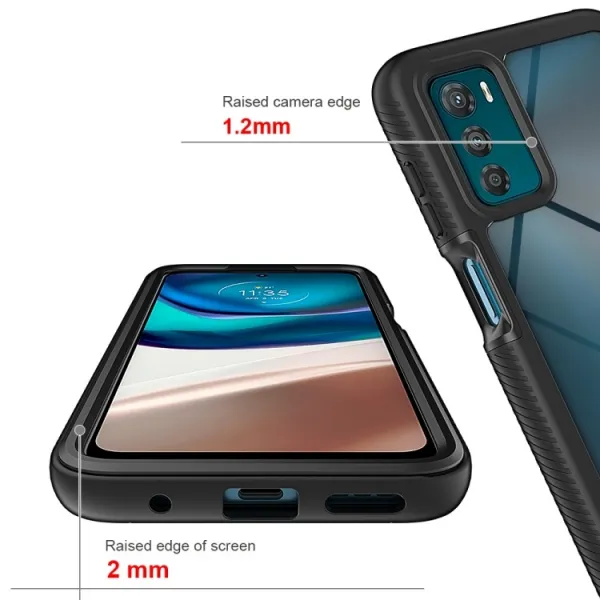 DUAL Obojstranný kryt pre Motorola Moto G42 tmavomodrý