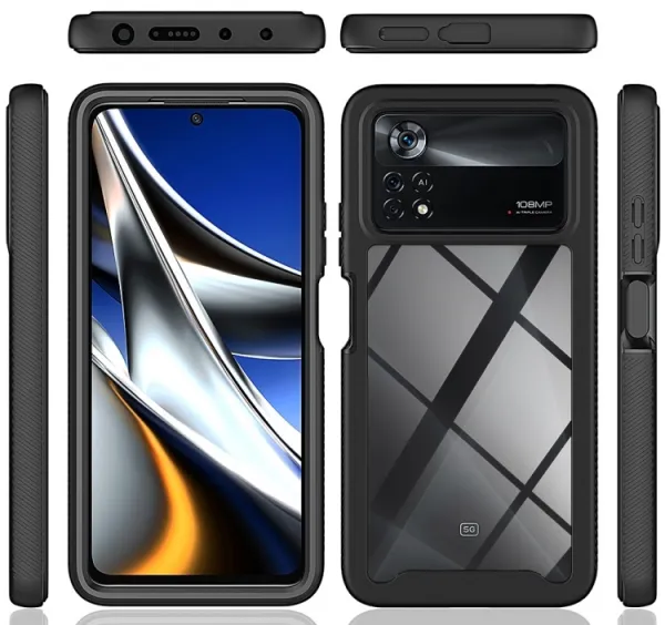 DUAL Obojstranný kryt pre Xiaomi Poco X4 Pro 5G čierny