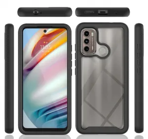 DUAL-HALF Obojstranný kryt pre Motorola Moto G60 červený