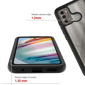 DUAL-HALF Obojstranný kryt pre Motorola Moto G60 červený