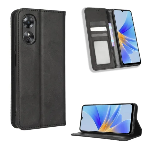 BUSINESS Peňaženkový kryt pre Oppo A17 čierny