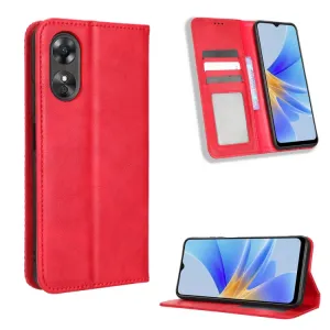 BUSINESS Peňaženkový kryt pre Oppo A17 červený