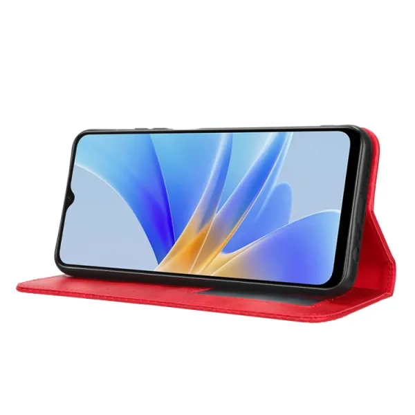 BUSINESS Peňaženkový kryt pre Oppo A17 červený
