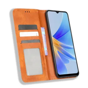 BUSINESS Peňaženkový kryt pre Oppo A17 hnedý