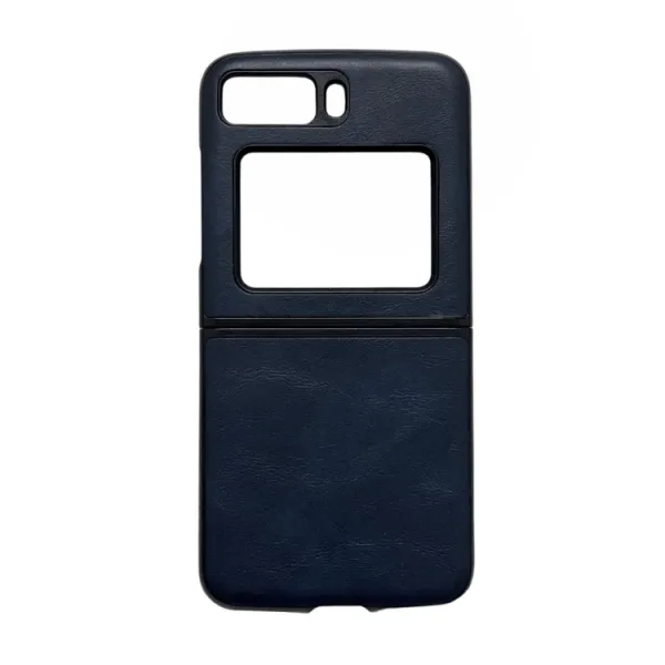 LEATHER Plastový kryt Motorola Razr 2022 5G modrý