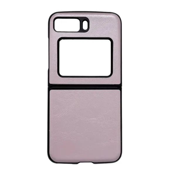 LEATHER Plastový kryt Motorola Razr 2022 5G ružový
