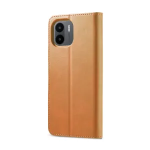 IMEEKE Peňaženkový kryt Xiaomi Redmi A1 / Redmi A2 svetlohnedý