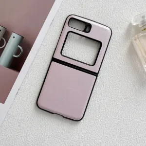 LEATHER Plastový kryt Motorola Razr 2022 5G ružový