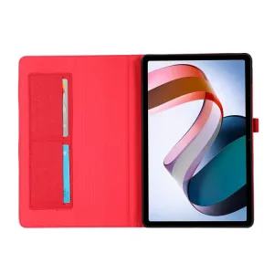 FABRIC Zaklápací obal pre Xiaomi Redmi Pad červený