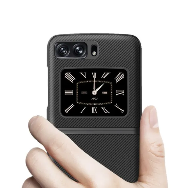 IMAK CARBON Ochranný obal pre Motorola Razr 2022 5G čierny