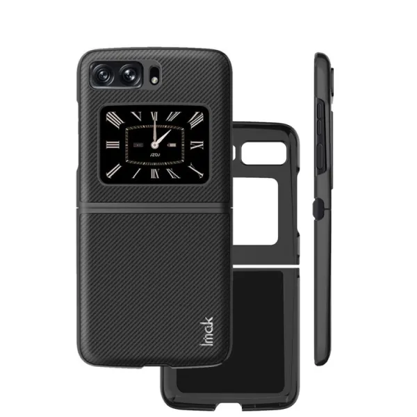 IMAK CARBON Ochranný obal pre Motorola Razr 2022 5G čierny