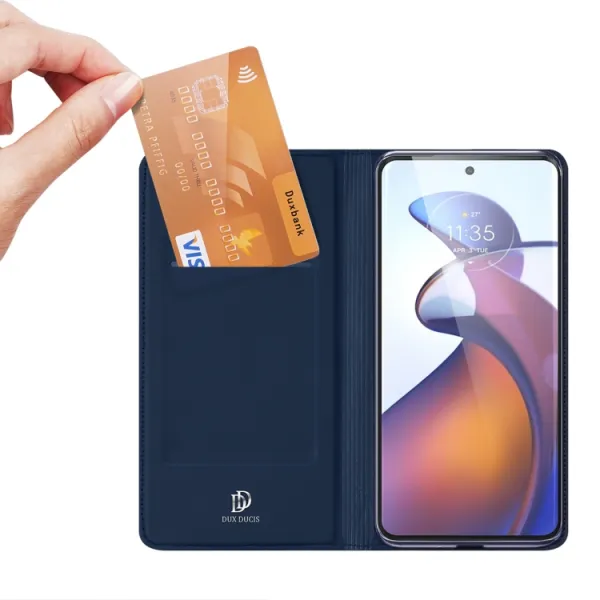 DUX Peňaženkový kryt Motorola Edge 30 Ultra modrý