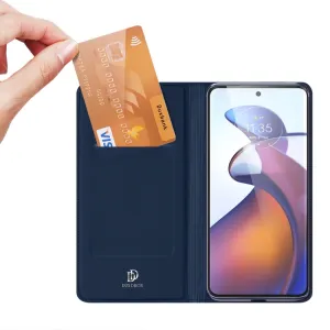 DUX Peňaženkový kryt Motorola Edge 30 Ultra modrý