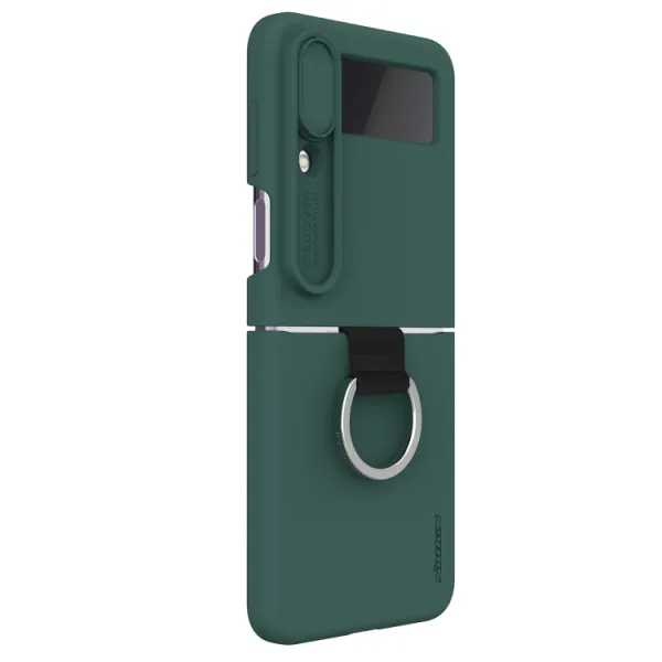NILLKIN CAMSHIELD SILKY Kryt s držiakom pre Samsung Galaxy Z Flip4 5G zelený