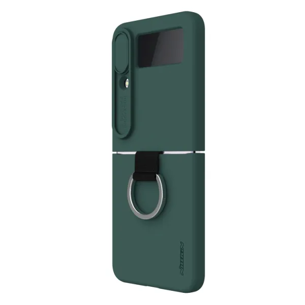NILLKIN CAMSHIELD SILKY Kryt s držiakom pre Samsung Galaxy Z Flip4 5G zelený