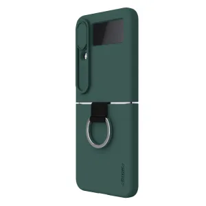 NILLKIN CAMSHIELD SILKY Kryt s držiakom pre Samsung Galaxy Z Flip4 5G zelený