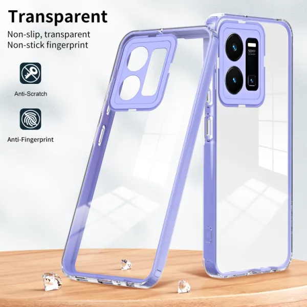 CRYSTAL Ochranný kryt pre Vivo Y35 fialový