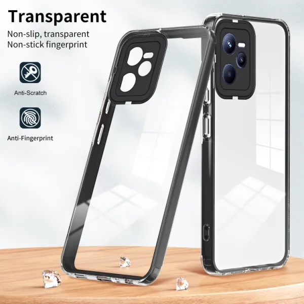 CRYSTAL Ochranný kryt pre Realme C35 čierny