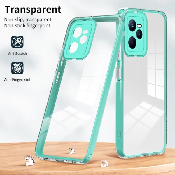CRYSTAL Ochranný kryt pre Realme C35 zelený