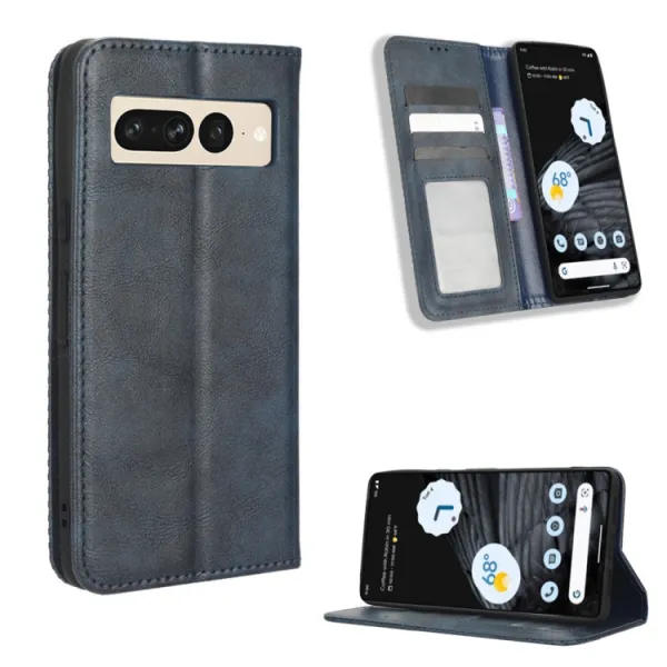 BUSINESS Peňaženkový kryt pre Google Pixel 7 Pro modrý