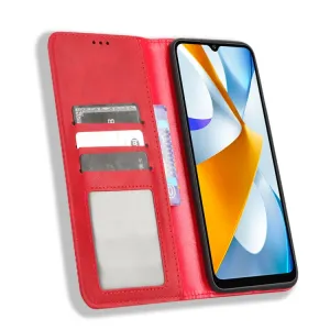 BUSINESS Peňaženkový kryt pre Xiaomi Poco C40 červený