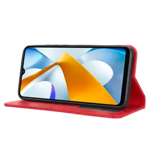 BUSINESS Peňaženkový kryt pre Xiaomi Poco C40 červený