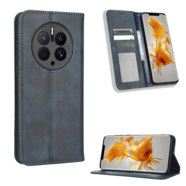 BUSINESS Peňaženkový kryt pre Huawei Mate 50 Pro modrý