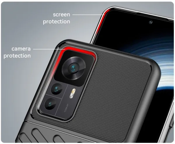 THUNDER Ochranný kryt Xiaomi 12T / 12T Pro čierny
