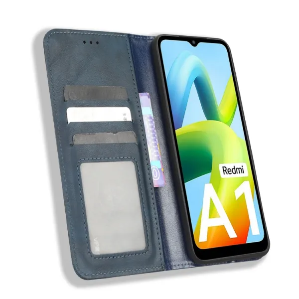BUSINESS Peňaženkový kryt pre Xiaomi Redmi A1 / Redmi A2 modrý