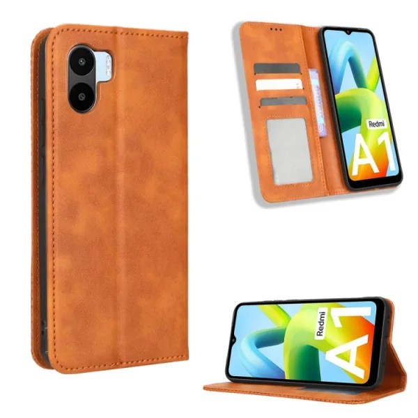 BUSINESS Peňaženkový kryt pre Xiaomi Redmi A1 / Redmi A2 hnedý