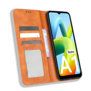 BUSINESS Peňaženkový kryt pre Xiaomi Redmi A1 / Redmi A2 hnedý