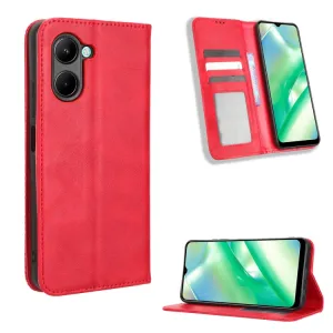 BUSINESS Peňaženkový kryt pre Realme C33 červený