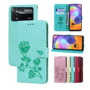 ART ROSE Peňaženkový kryt Xiaomi Poco M4 Pro zelený