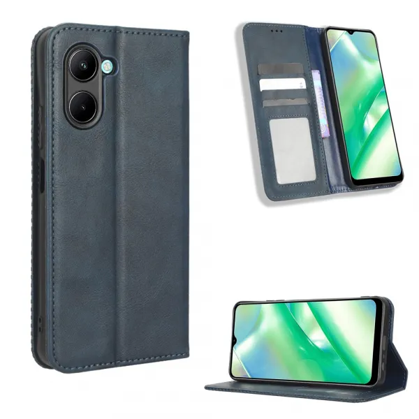 BUSINESS Peňaženkový kryt pre Realme C33 modrý