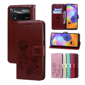 ART ROSE Peňaženkový kryt Xiaomi Poco M4 Pro hnedý
