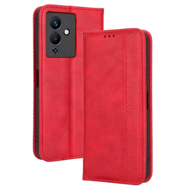 BUSINESS Peňaženkový kryt pre Infinix Note 12 / Note 12 Pro 5G červený