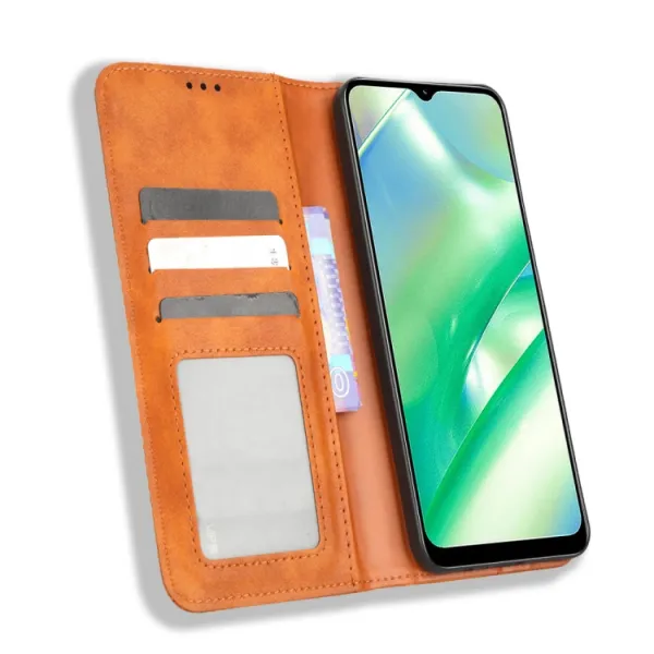 BUSINESS Peňaženkový kryt pre Realme C33 hnedý