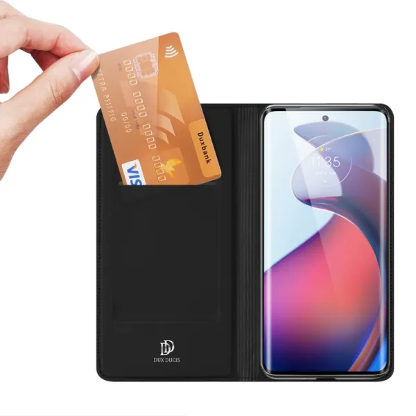 DUX Peňaženkový kryt Motorola Edge 30 Fusion čierny