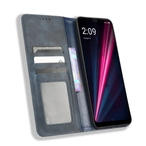 BUSINESS Peňaženkový kryt pre T Phone Pro / T Phone Pro 2023 modrý