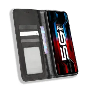 BUSINESS Peňaženkový kryt pre Infinix Note 12 / Note 12 Pro 5G čierny