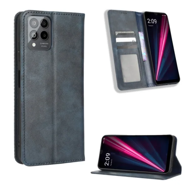BUSINESS Peňaženkový kryt pre T Phone Pro / T Phone Pro 2023 modrý
