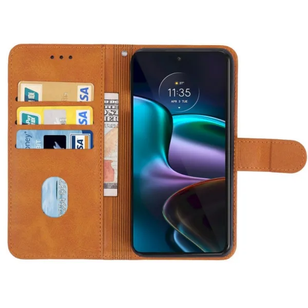 SMOOTH Peňaženkové puzdro pre Motorola Edge 30 hnedé