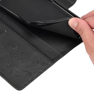 ART FLORAL Peňaženkový kryt Motorola Moto E22 / E22i modrý