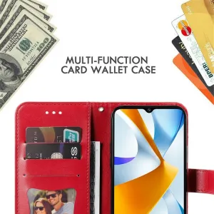 ART MANDALA Peňaženkové puzdro Xiaomi Poco C40 červené