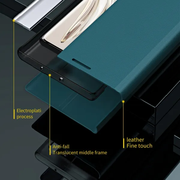 SLEEP CASE Zaklápací kryt Honor 70 svetlomodrý