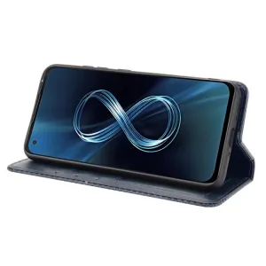 BUSINESS Peňaženkový kryt pre Asus Zenfone 8 (ZS590KS) modrý