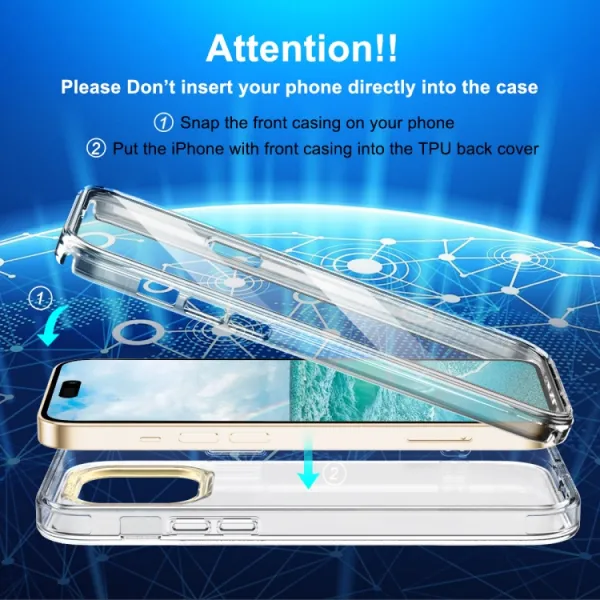 DUAL MARBLE Odolný kryt Apple iPhone 14 Pro BLUE MARBLE