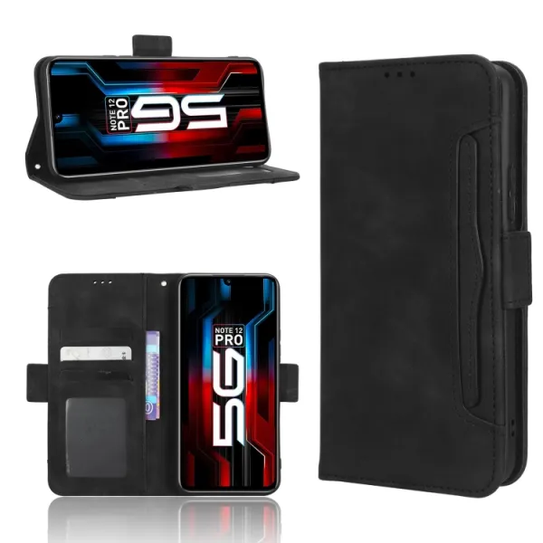 SLOT Peňaženkový obal pre Infinix Note 12 / Note 12 Pro 5G čierny