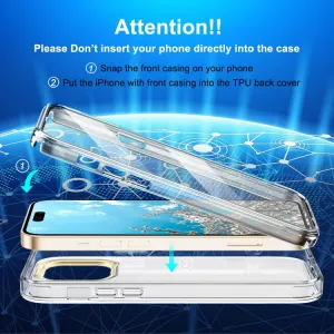 DUAL MARBLE Odolný kryt Apple iPhone 14 Pro BLUE GOLD MARBLE